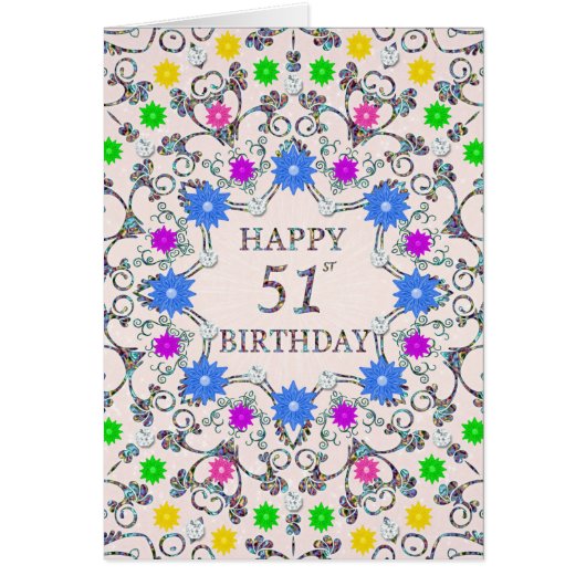 51. Geburtstag Abstrakte Blume (Vorne)