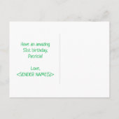 51. Geburtstag: Bold, Fun, Simple, Rainbow 51 Postkarte (Rückseite)