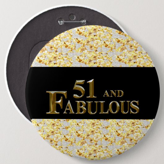 51. Geburtstag Button (Vorne & Hinten)