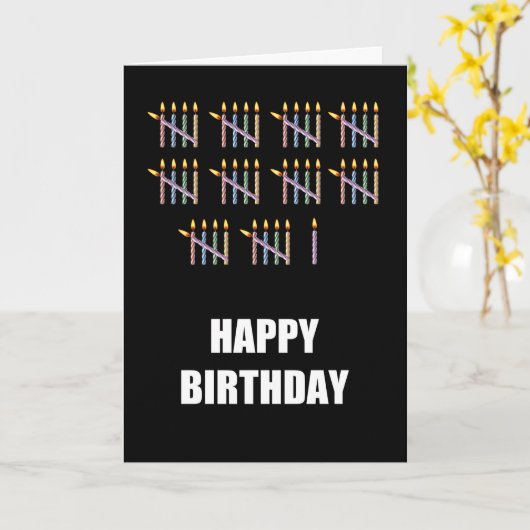 51. Geburtstag mit Kerzen Karte (Gelbe Blume)