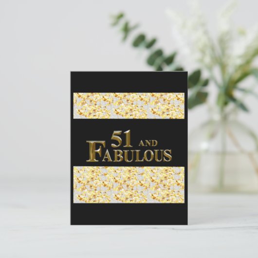 51. Geburtstag Postkarte (Stehend Vorderseite)