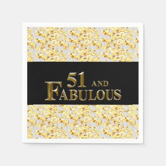 51. Geburtstag Serviette (Vorderseite)