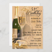 51. Geburtstags-Party Einladung (Vorne/Hinten)