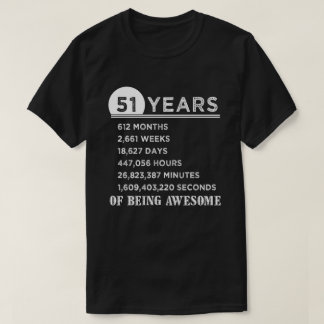 51. Geburtstags-Shirt 51 Jahre alte T-Shirt