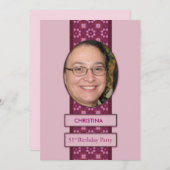 51. Geburtstagsparty Einladung Bild und Name (Vorne/Hinten)