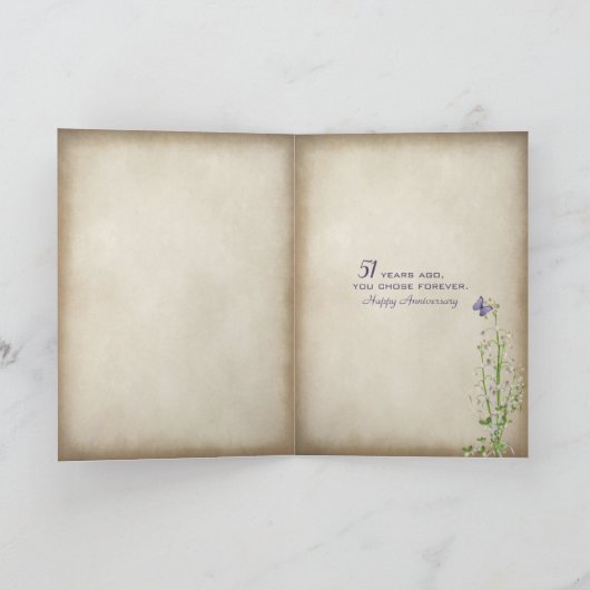 51. Hochzeitstag Karte (Innenseite)