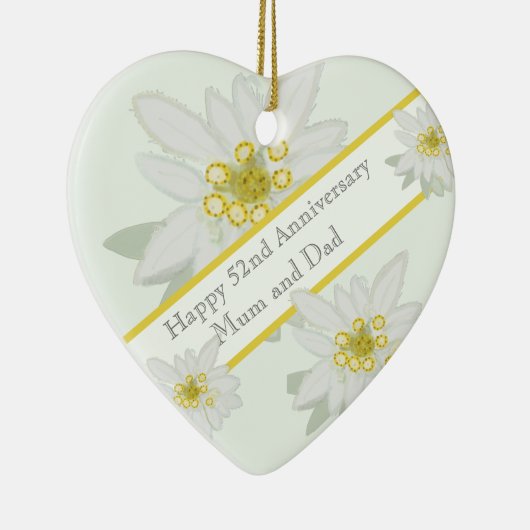 51. Hochzeitstag Keramik Ornament (Rechts)