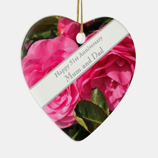 51. Hochzeitstag Keramik Ornament (Rechts)