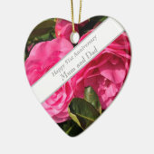 51. Hochzeitstag Keramik Ornament (Links)