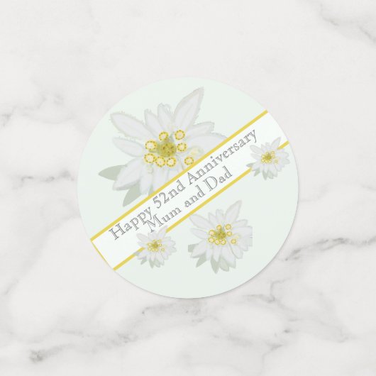 51. Hochzeitstag Konfetti (Klein Vorderseite)