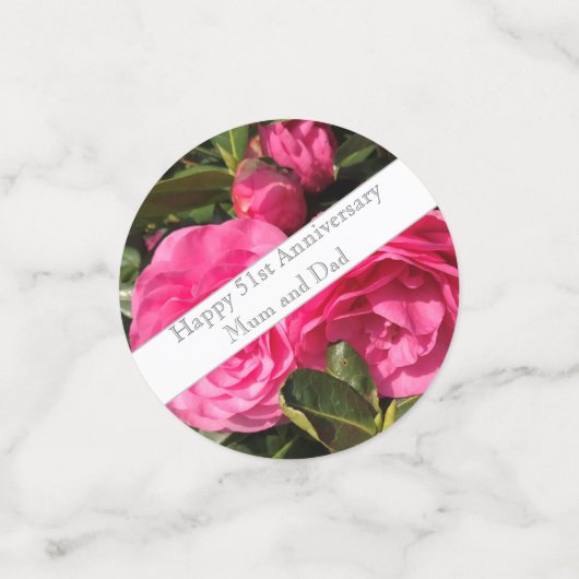 51. Hochzeitstag Konfetti (Klein Vorderseite)