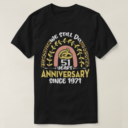 51. Hochzeitstag noch 51 Jahre Leopa T-Shirt (Design vorne)