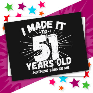 51 Jahre alt Sarcastic Meme Funny 51. Geburtstag Postkarte