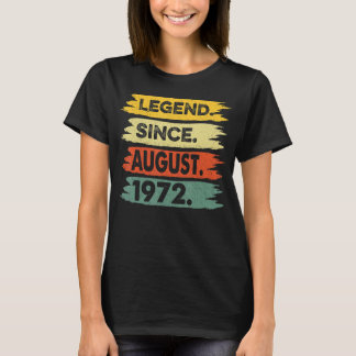 51 Jahre alte Legende seit August 1972 51. Geburts T-Shirt