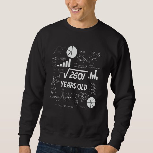 51 Jahre altes Tagesmathematik Lehrer 51. Geburtst Sweatshirt (Vorderseite)