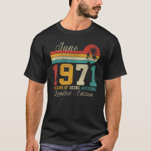 51. Juni Vintag 1971 51. Geburtstag T-Shirt