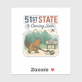 51. Staat Beaver Hockey Kanada USA Flaggendesign Aufkleber (Blatt)