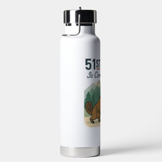 51. Staat Beaver Hockey Kanada USA Flaggendesign Trinkflasche (rechts)