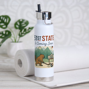 51. Staat Beaver Hockey Kanada USA Flaggendesign Trinkflasche