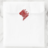 51. - Staat der Washington DC Flag Borderline Runder Aufkleber (Tasche)