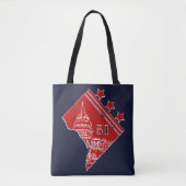 51. - Staat der Washington DC Flag Borderline Tasche (Vorderseite)