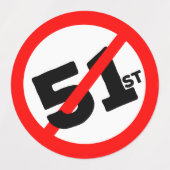 51. Staat Kein Weg Etiketten (Design 2)