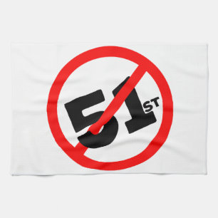 51. Staat Kein Weg Geschirrtuch