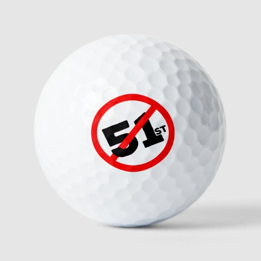 51. Staat Kein Weg Golfball (Vorderseite)