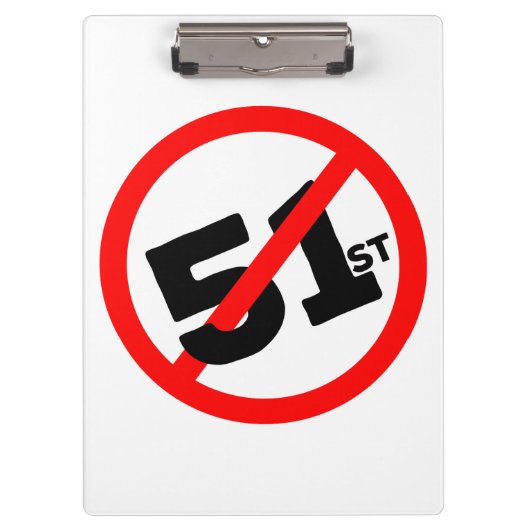 51. Staat Kein Weg Klemmbrett (Vorderseite)