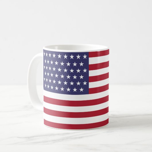 51 Sternenflagge der USA (USA) Kaffeetasse (Vorderseite Links)