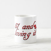 51 und Lieben es Kaffeetasse (Mittel)