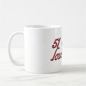 51 und Lieben es Kaffeetasse (Links)