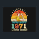 51 Year Old 1971 Vintage 51st Birthday Gifts Women Postkarte<br><div class="desc">Birthday Design For anyone who's horoscope say difficult & Stubborn But totally worth.Wear it with pride at work,  school gym perfect to pair with shorts,  leggings or jeans for a casual yet trendy Look</div>