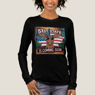 51st State-Elch-Sonnenbrille USA-Flagge bald verfü Tri-Blend Shirt