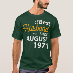 51st Wedding Anniversary Husband Since August 1971 T-Shirt