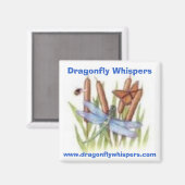 520116453, Dragonfly Whispers, www.dragonflywhi... Magnet (Vorderseite/Rückseite)