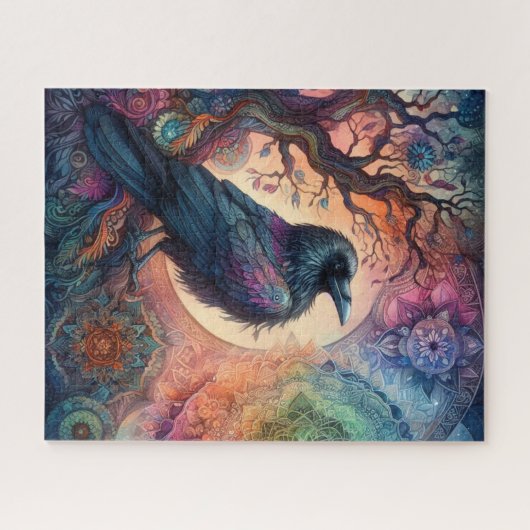 520 Stück Crow Tree of Life Mandala Pagan Puzzle (Horizontal)