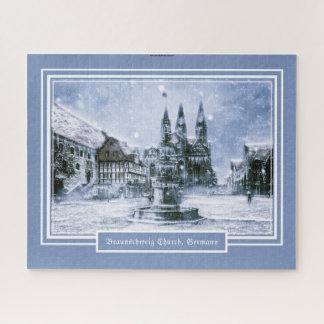 520 Stücke Braunschweiger Kirche Winterschnee Puzzle