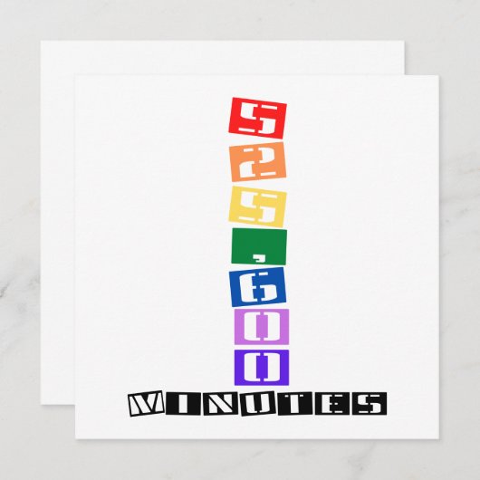 525.600 Minuten (Vorne/Hinten)