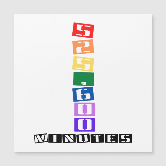 525.600 Minuten Magnetkarte (Vorderseite)