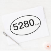 5280 ft/Meile Ovaler Aufkleber (Umschlag)