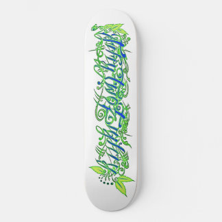 5280 Schriftzug in grün und blau Skateboard