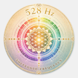 528 Hz Solfeggio-Frequenz-Aufkleber Runder Aufkleber
