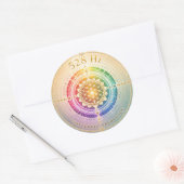 528 Hz Solfeggio-Frequenz-Aufkleber Runder Aufkleber (Umschlag)
