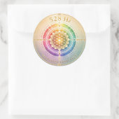 528 Hz Solfeggio-Frequenz-Aufkleber Runder Aufkleber (Tasche)
