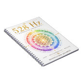 528 Hz Solfeggio-Frequenz Notizbuch – Liebe, Trans Notizblock (Rechte Seite)