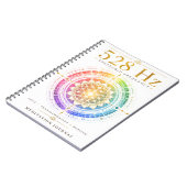 528 Hz Solfeggio-Frequenz Notizbuch – Liebe, Trans Notizblock (Linke Seite)
