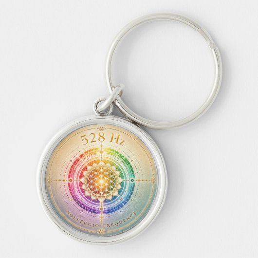 528 Hz Solfeggio-Frequenz Schlüsselanhänger  (Vorne)