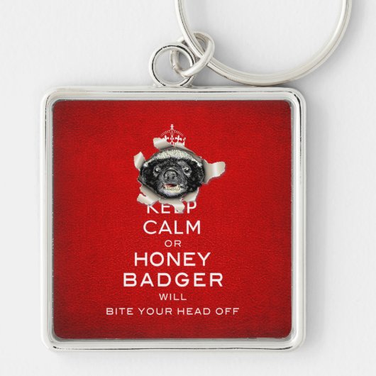 [52] Behalt Ruhe oder Honey Badger... Schlüsselanhänger (Vorne)