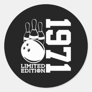 52. Bowling 1971 Runder Aufkleber